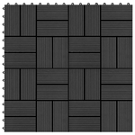 Piastrelle per Decking in WPC 11 pz 30x30cm 1 mq Nero