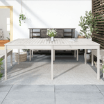 vidaXL Tavolo da Giardino Bianco 203,5x100x76cm Legno Massello di Pino