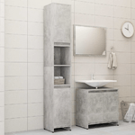 Set Mobili da Bagno 3 pz Grigio Cemento in Truciolato