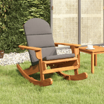 vidaXL Sedia a Dondolo Adirondack con Cuscini Legno Massello di Acacia