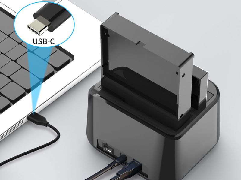 Conceptronic-DONN12B-docking-station-per-unita-di-archiviazione-USB-3.2-Gen-1--3.1-Gen-1--Type-B-Nero