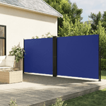 vidaXL Tenda da Sole Laterale Retrattile Blu 160x600 cm