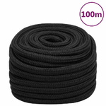 Corda Nautica Completamente Nera 20 mm 100 m in Polipropilene