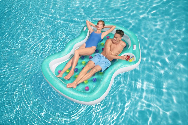 Bestway-43045-galleggiante-da-piscina-e-da-spiaggia-Blu-Multicolore-Vinile-Materassino-galleggiante