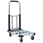 Carrello per Trasporto Pieghevole 150 kg in Alluminio Argento