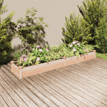 vidaXL Fioriera Rialzata da Giardino Fodera 240x45x25cm Massello Abete