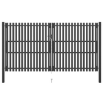 Cancello per Recinzione in Acciaio 4x2,5 m Antracite
