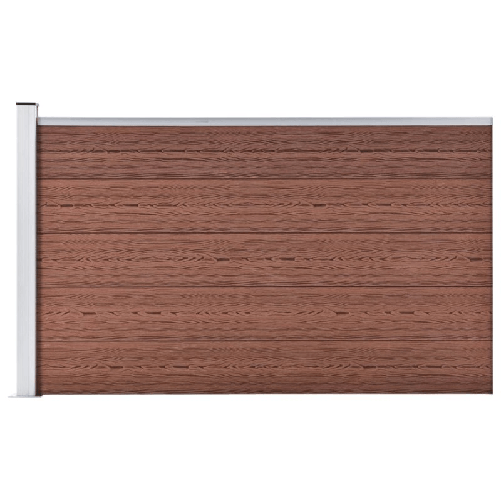 vidaXL Pannello di Recinzione in WPC 175x105 cm Marrone