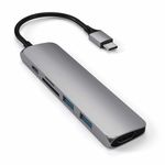 Satechi ST-SCMA2M hub di interfaccia USB 3.2 Gen 1 [3.1 Gen 1] Type-C 104 Mbit/s Argento (Satechi Type-C Slim Multi Adap