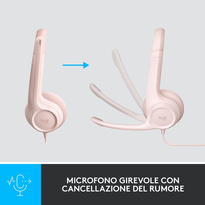 Logitech-H390-Auricolare-Cablato-A-Padiglione-Ufficio-USB-tipo-A-Rosa