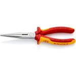 Knipex Pinza a becchi mezzotondi KNIPEX con tagliente VDE 200 mm dritta