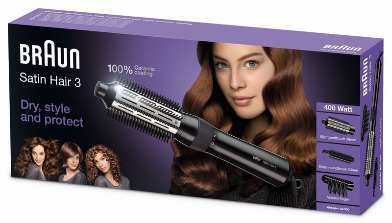 Braun-Satin-Hair-3-AS330-Modellatore-Ad-Aria-Per-Capelli-Accessoriato-Con-Volumizzatore-E-Spazzola-Rotonda-Piccola