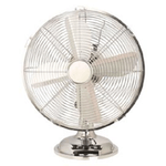 CFG Ventilatore Cromo da tavolo - pala diametro 30 cm - 35 W - metallo cromato - CFG