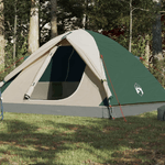 vidaXL Tenda da Campeggio 3 Persone Verde 240x217x120 cm Taffetà 190T