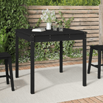 vidaXL Tavolo da Giardino Nero 82,5x82,5x76 cm Legno Massello di Pino