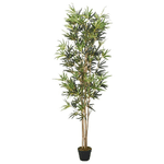 Albero Bambù Artificiale 368 Foglie 80 cm Verde