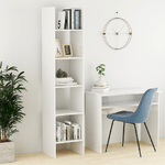 vidaXL Libreria Bianco Lucido 40x35x180 cm in Truciolato