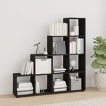 vidaXL Libreria a Scala Nera 142 cm in Legno Ingegnerizzato