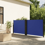 vidaXL Tenda da Sole Laterale Retrattile Blu 140x1000 cm