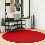 vidaXL Tappeto OVIEDO a Pelo Corto Rosso Ø 160 cm