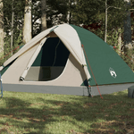 vidaXL Tenda da Campeggio 6 Persone Verde 348x340x190 cm Taffetà 190T