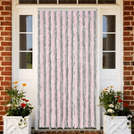 VidaXL Tenda Antimosche Grigio Argento e Rosa 90x220 cm in Ciniglia