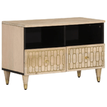 vidaXL Mobile Porta TV 70x33x46 cm in Legno Massello di Mango