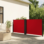 vidaXL Tenda da Sole Laterale Retrattile Rossa 100x600 cm