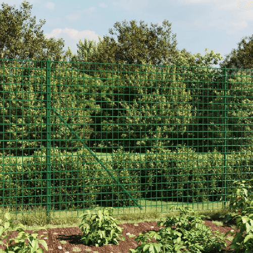 vidaXL Recinzione Metallica con Flangia Verde 2,2x10 m