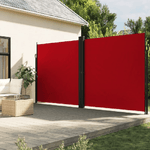 vidaXL Tenda da Sole Laterale Retrattile Rossa 220x1000 cm