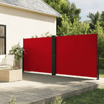 vidaXL Tenda da Sole Laterale Retrattile Rossa 160x600 cm