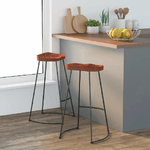 vidaXL Sgabelli da Bar Gavin 2 pz 50x40x78 cm Legno Massello di Mango