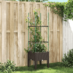 vidaXL Fioriera da Giardino con Traliccio Marrone 40x40x142,5 cm in PP