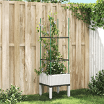 vidaXL Fioriera da Giardino con Traliccio Bianco 40x40x142,5 cm in PP