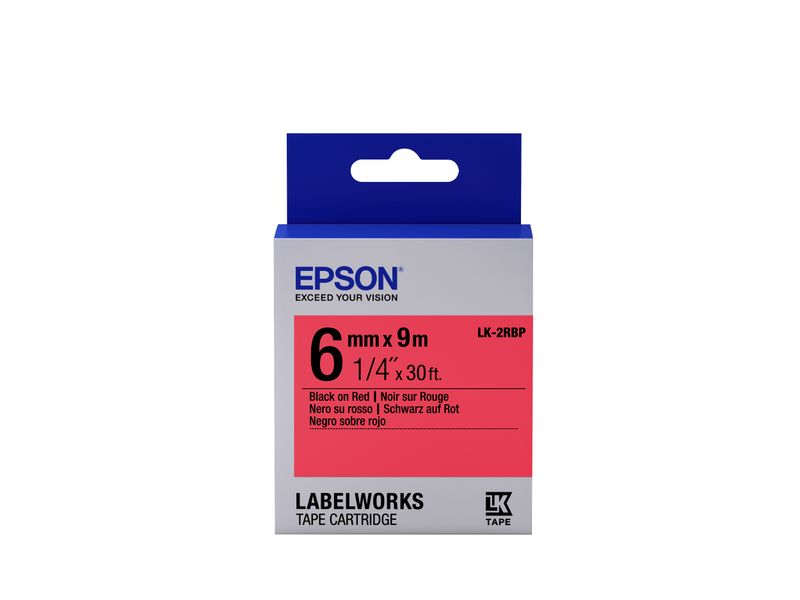 Epson-Nastro-fondo-Pastello-Rosso-per-testo-Nero-6-9-LK-2RBP