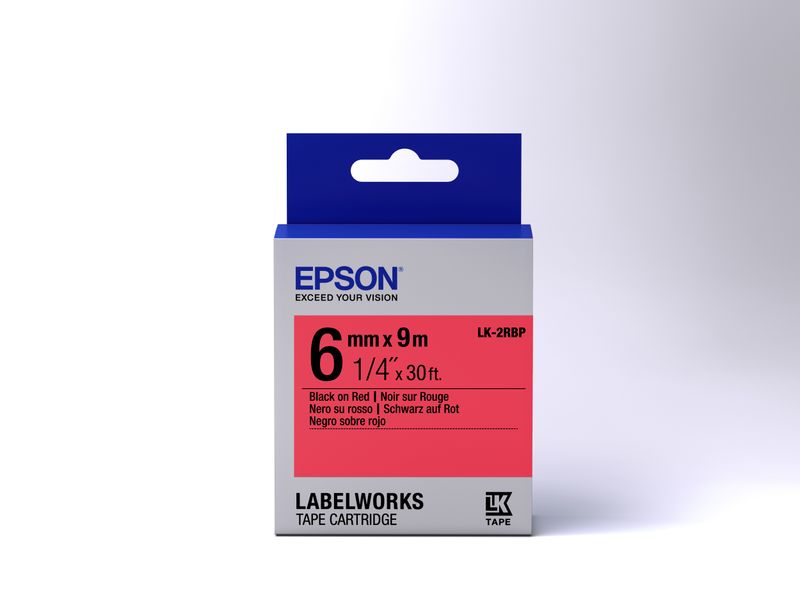 Epson-Nastro-fondo-Pastello-Rosso-per-testo-Nero-6-9-LK-2RBP