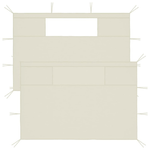 vidaXL Pareti con Finestre per Gazebo 2 pz Crema