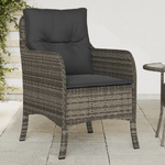 vidaXL Sedie da Giardino con Cuscini 2 pz Grigie in Polyrattan