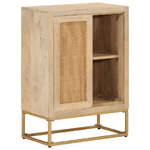 vidaXL Credenza 55x30x76 cm in Legno Massello di Mango e Ferro