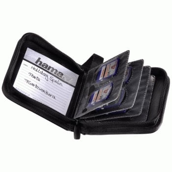 Hama-Wallet-12-SD-custodia-per-scheda-di-memoria-Ecopelle-Nero