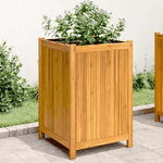 vidaXL Fioriera Giardino con Rivestimento 50x50x75 cm Massello Acacia