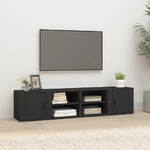 Mobili Porta TV 2 pz Nero 80x31,5x36 cm in Legno ingegnerizzato