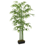 Albero Bambù Artificiale 384 Foglie 120 cm Verde