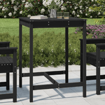 vidaXL Tavolo da Giardino Nero 82,5x82,5x110cm Legno Massello di Pino