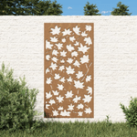 vidaXL Decorazione Muro Giardino 105x55 cm Foglia Acero Acciaio Corten