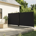 vidaXL Tenda da Sole Laterale Retrattile Nera 180x1000 cm