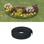 Bordature da Giardino 5 pz Nere 10 m 10 cm in Polietilene