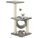 vidaXL Albero per Gatti con Tiragraffi in Sisal 65 cm Grigio