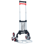 vidaXL Carrello per Scale Pieghevole 70 kg in Alluminio Argento