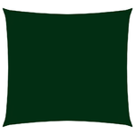 vidaXL Vela Parasole in Tela Oxford Quadrata 2,5x2,5 m Verde Scuro